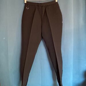 Vintage Edelweiss Black Wool Blend Stirrup Ski Pants